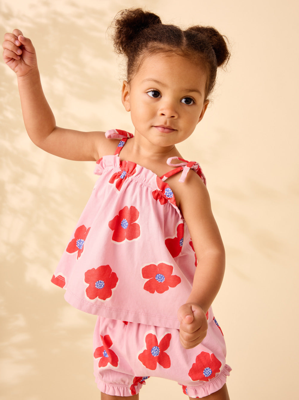 Tie Shoulder Baby Set- Rock Floral