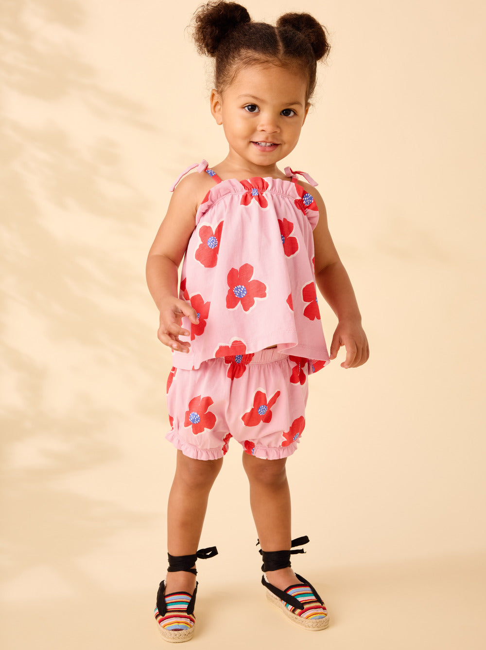 Tie Shoulder Baby Set- Rock Floral