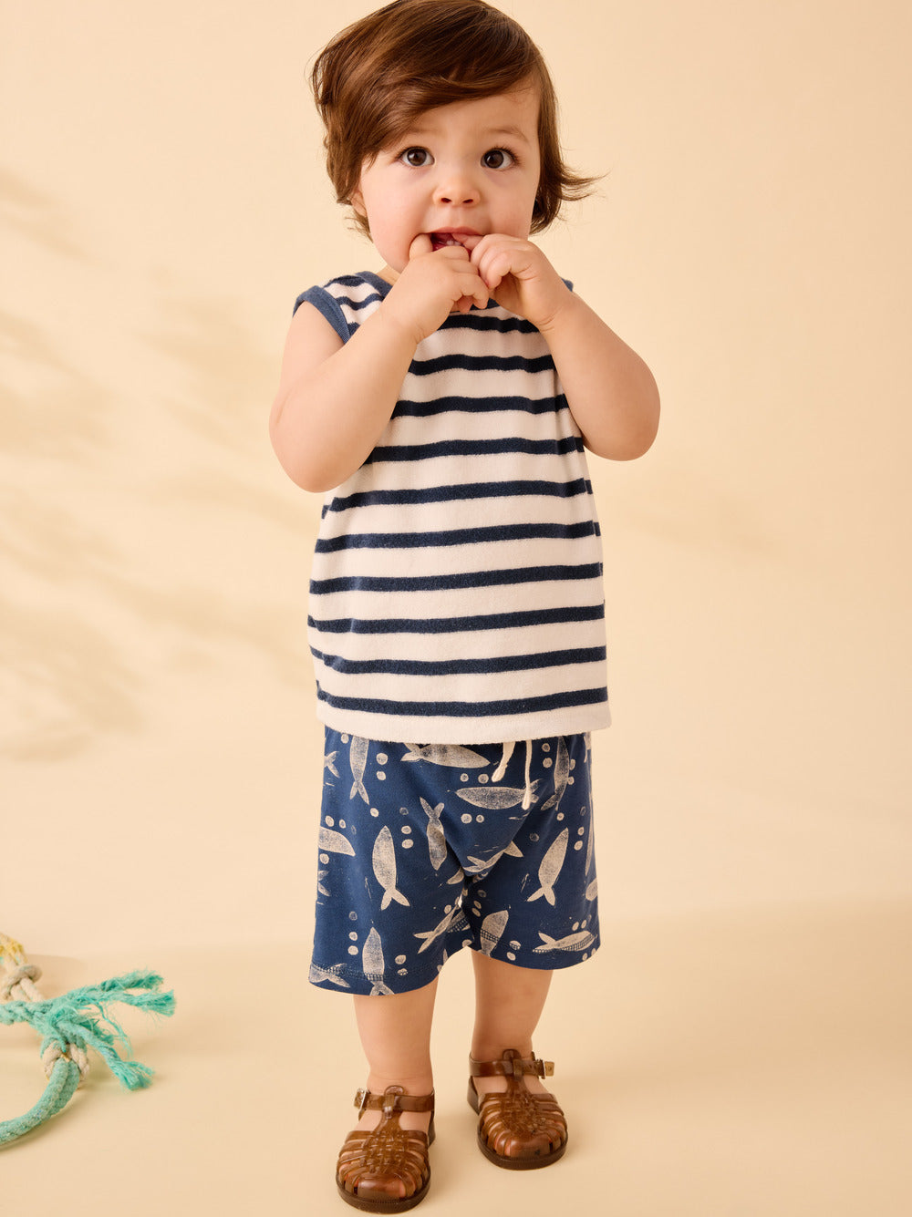 Tank & Shorts Baby Set- Naval Blue