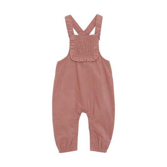 Baby Girl Overall Corduroy - Dusty Rose