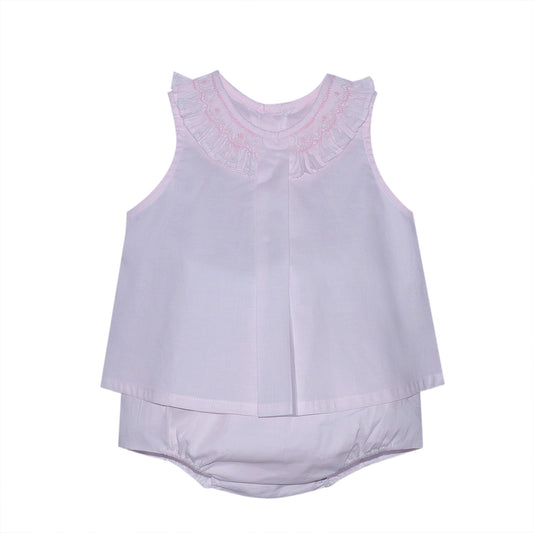 Pink Alice Bloomer Set