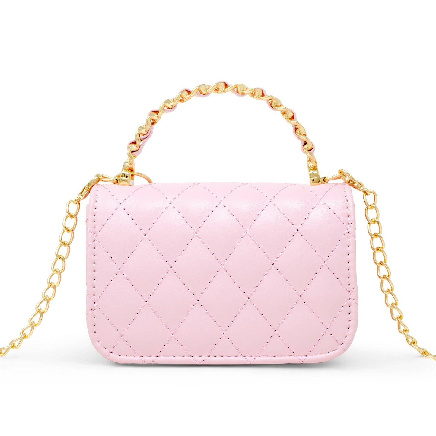 Girl's Classic Link Chain Top Handle Handbag: Gold