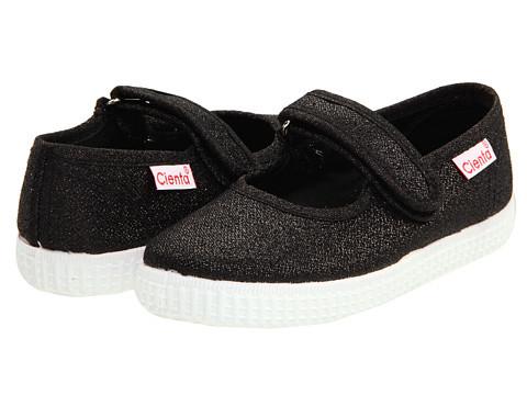 Cienta Mary Jane Black Sparkle