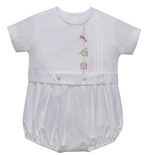 White Sage Short Set- Christmas Embroidery