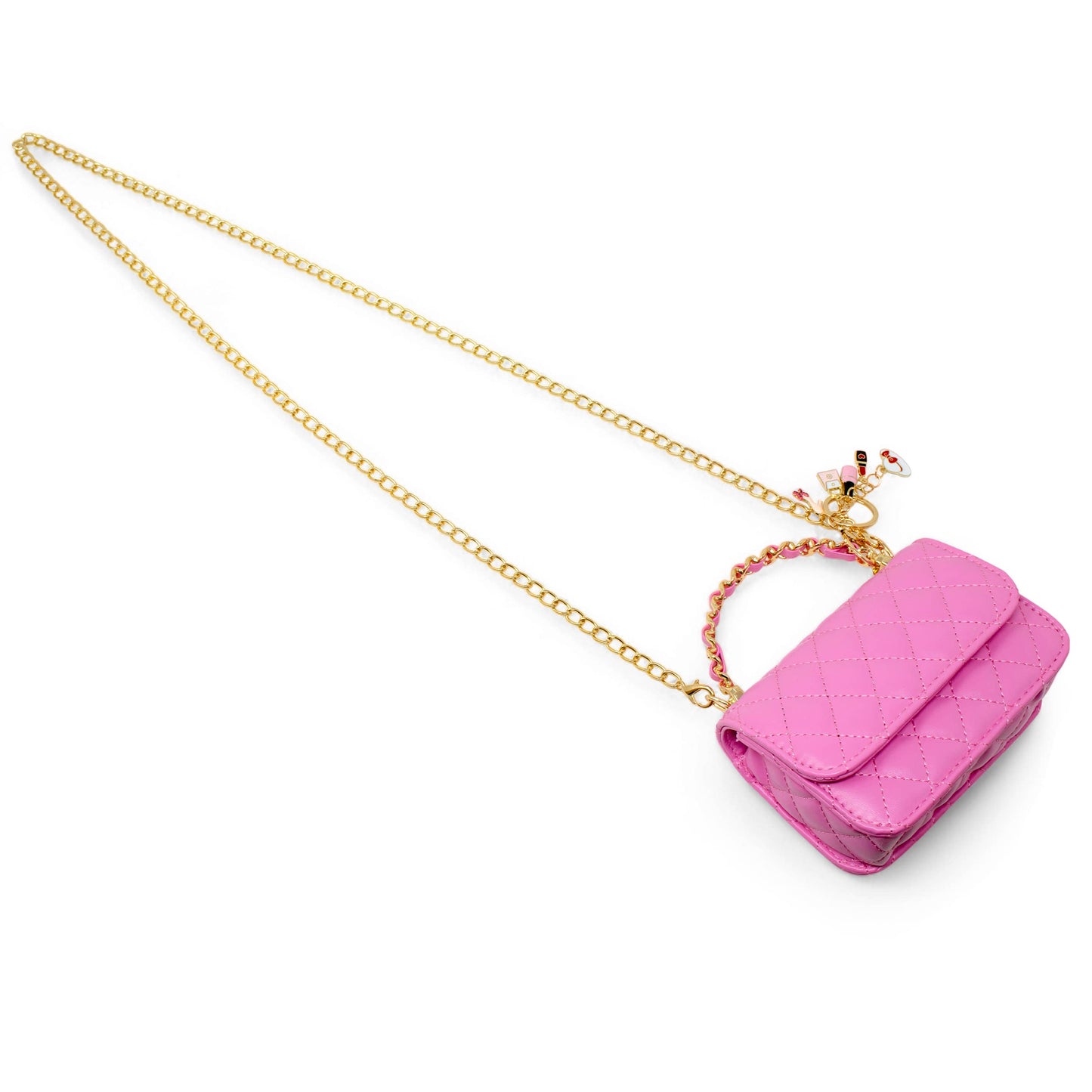 Girl's Classic Link Chain Top Handle Handbag: Gold