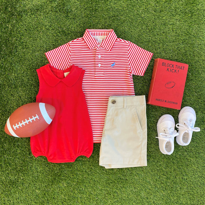 Prim & Proper Polo - Richmond Red Stripe