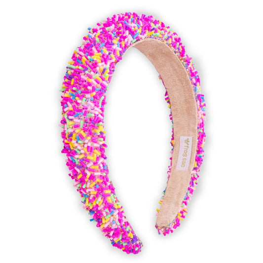 Padded Sprinkles Headband - Hot Pink