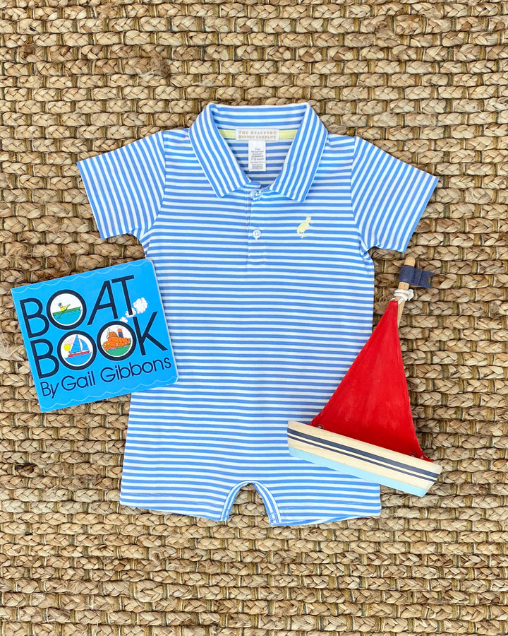 Sir Proper's Romper - Barbados Blue Stripe