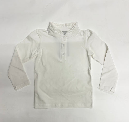 White Ruffle Top