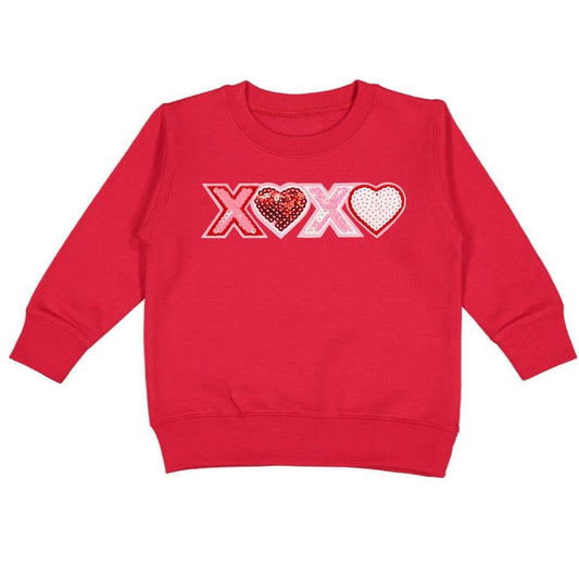 Xoxo Sequin Patch Valentine's Day Sweatshirt