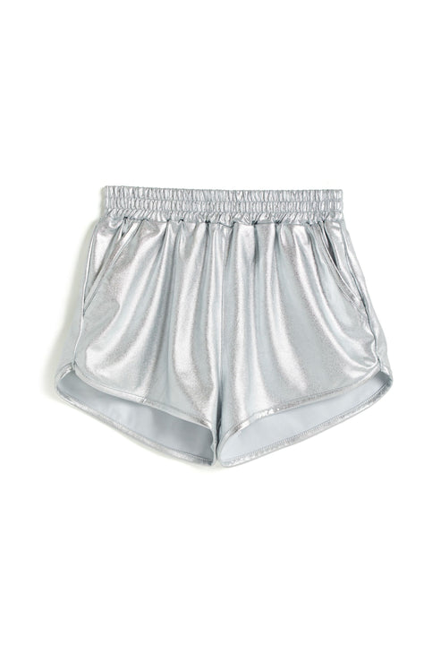 Metallic Silver Dolphin Shorts