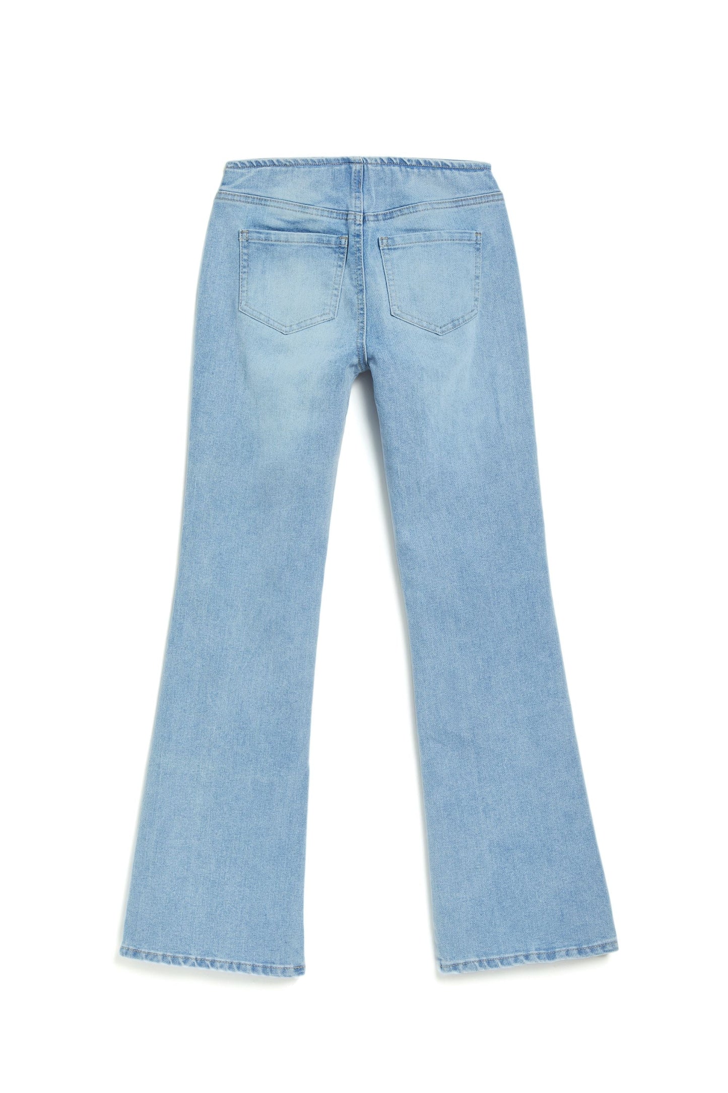 Pull On Flair Jeans - Lt Indigo