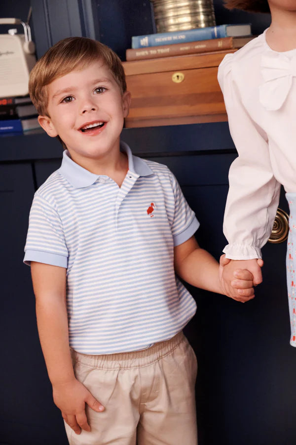 Pima Polo SS Blue Stripe