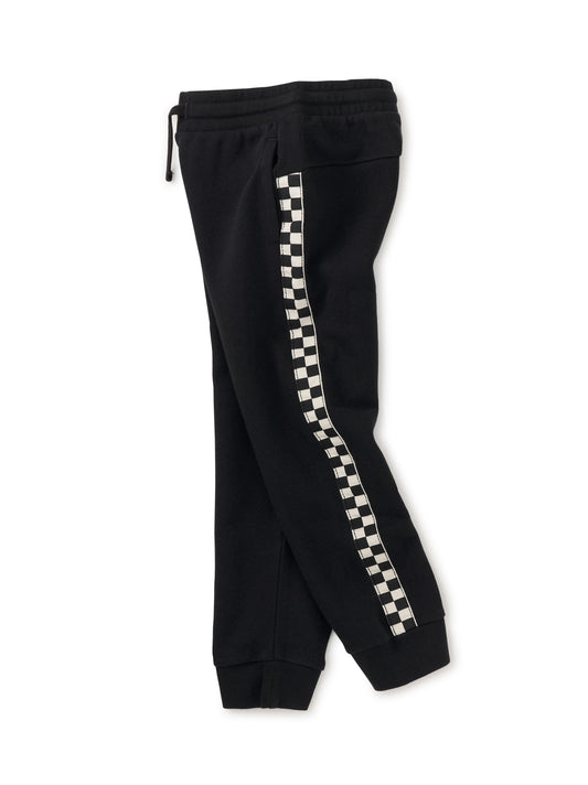 Stripe-Out Joggers- Jet Black