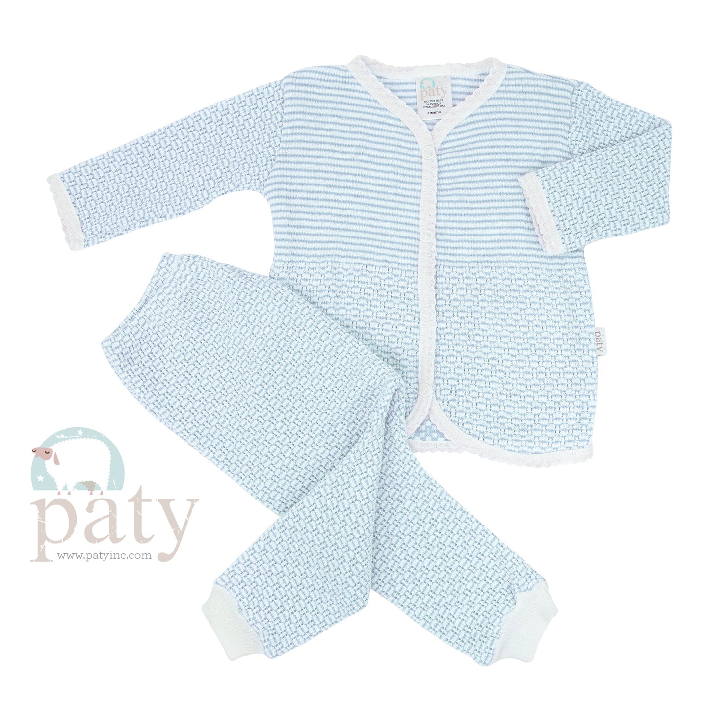 2pc Set L/S Top & Leggings - Blue