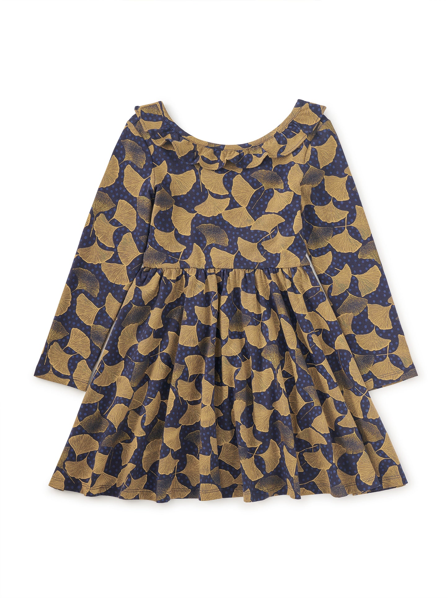 Ruffle Collar Ballet Dress- Ginko Leaf & Dot