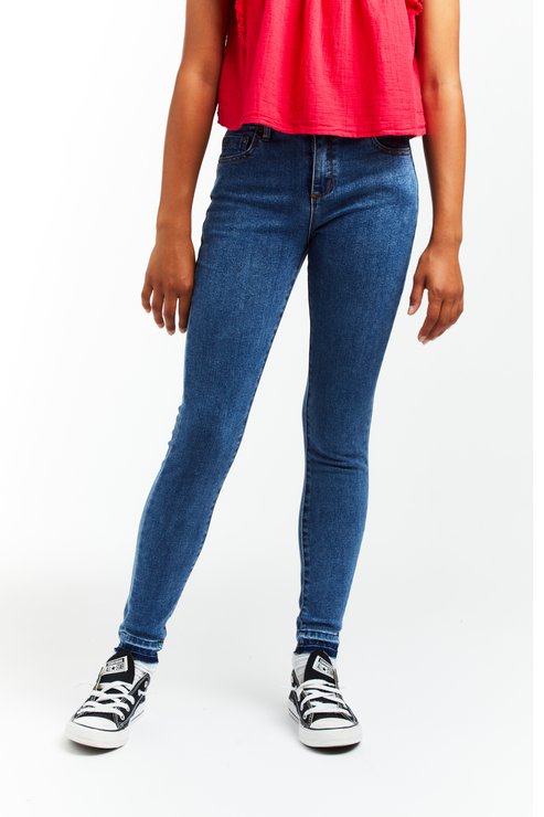 Girls Nina - High Rise Skinny W/ Released Hem