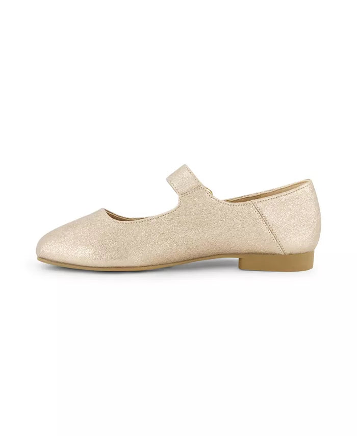 Maeve Michela Mary Jane Flat - Gold