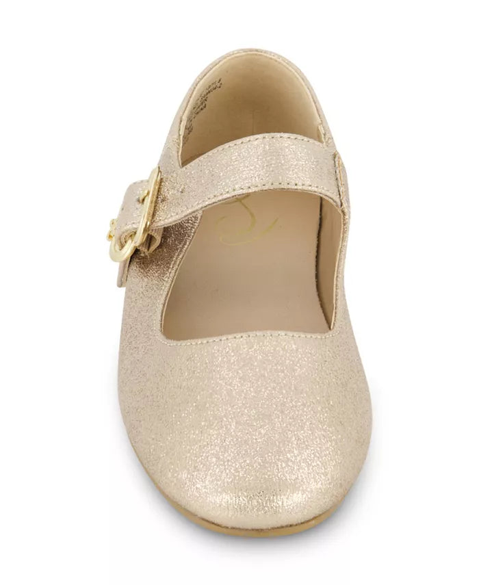 Maeve Michela Mary Jane Flat - Gold