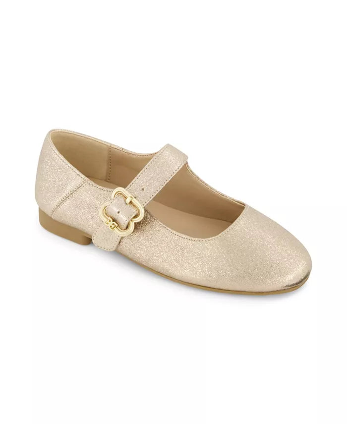 Maeve Michela Mary Jane Flat - Gold