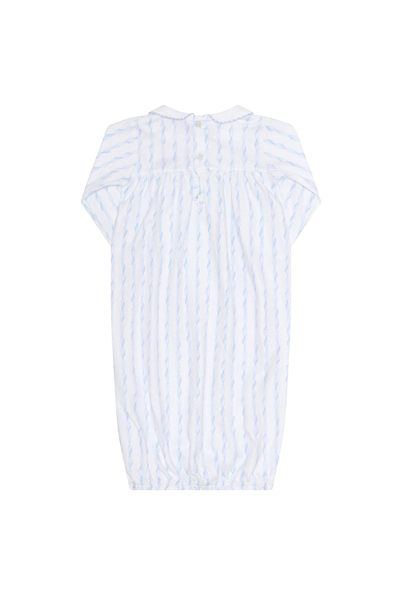 Blue Twirls Gown: Blue / 0 - 3M