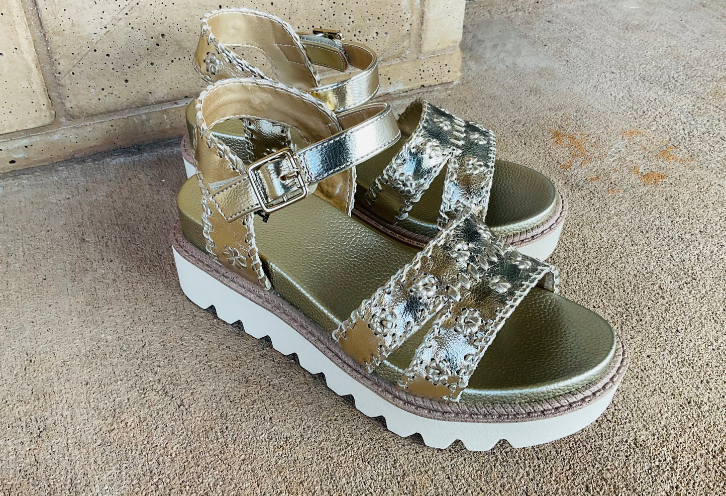 Girls Almah Sandal - Soft Gold