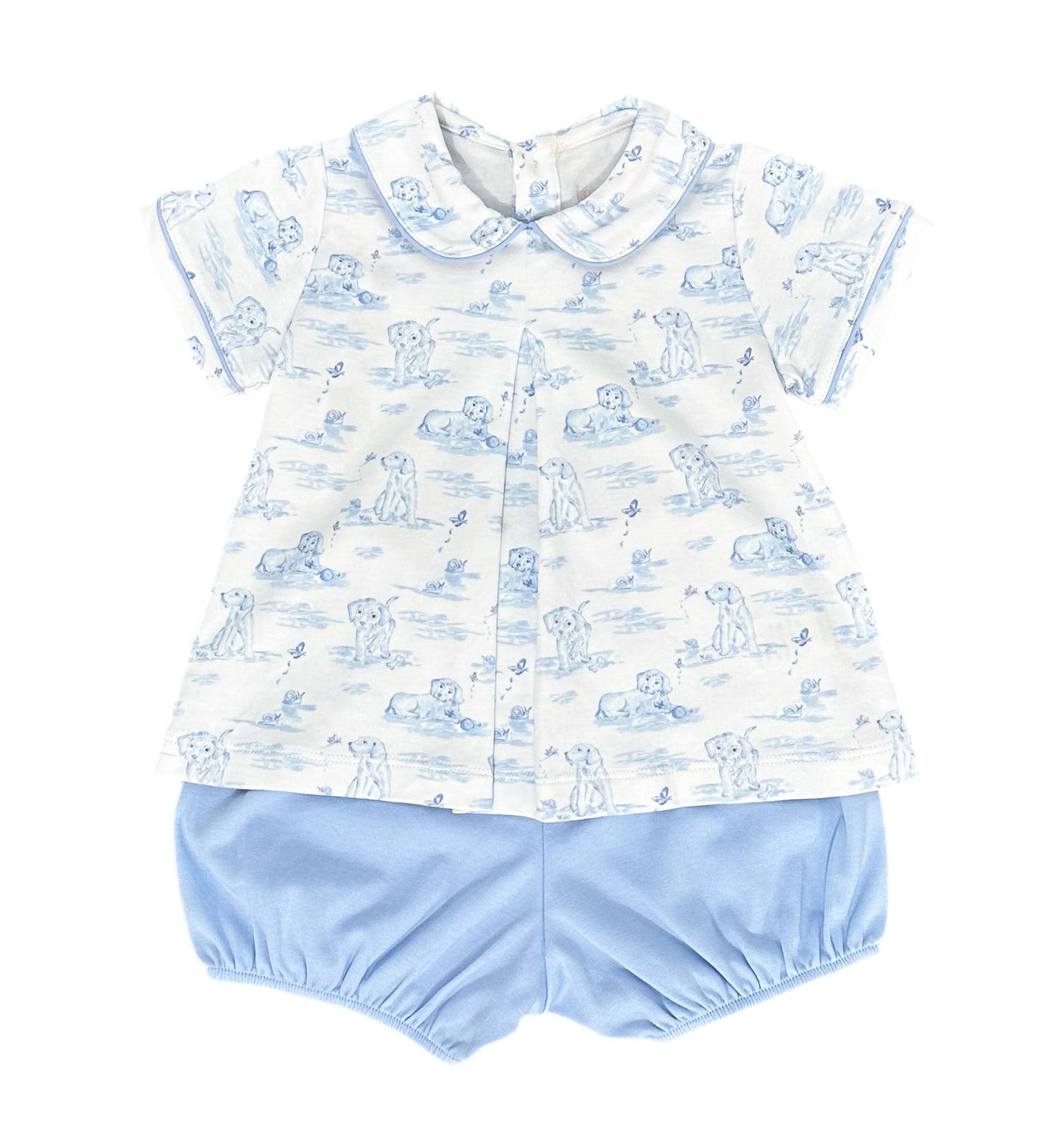 Rory Diaper Set - Blue Puppy Knit