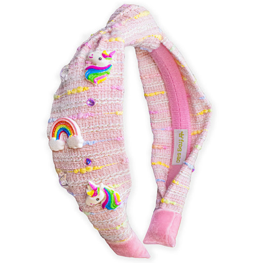 Unicorn Knotted Headband - Rainbow Knot Hair Band for Kids