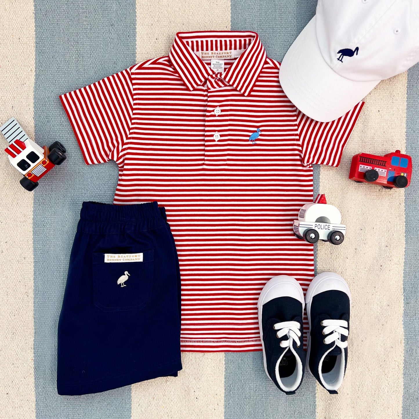 Prim & Proper Polo - Richmond Red Stripe