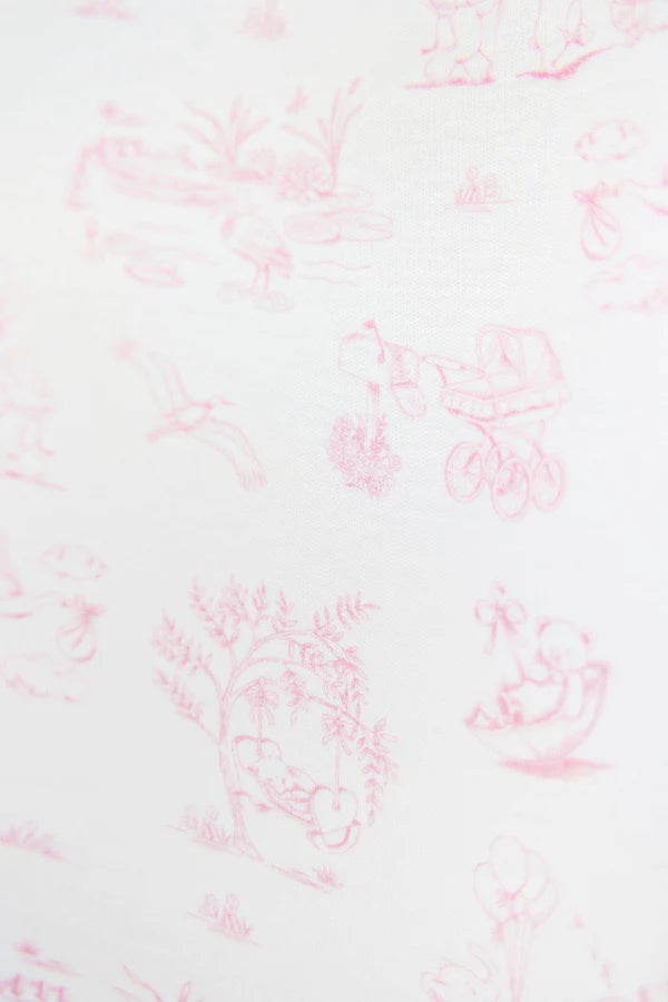 Baby Buggy Blanket Hamptons Hot Pink