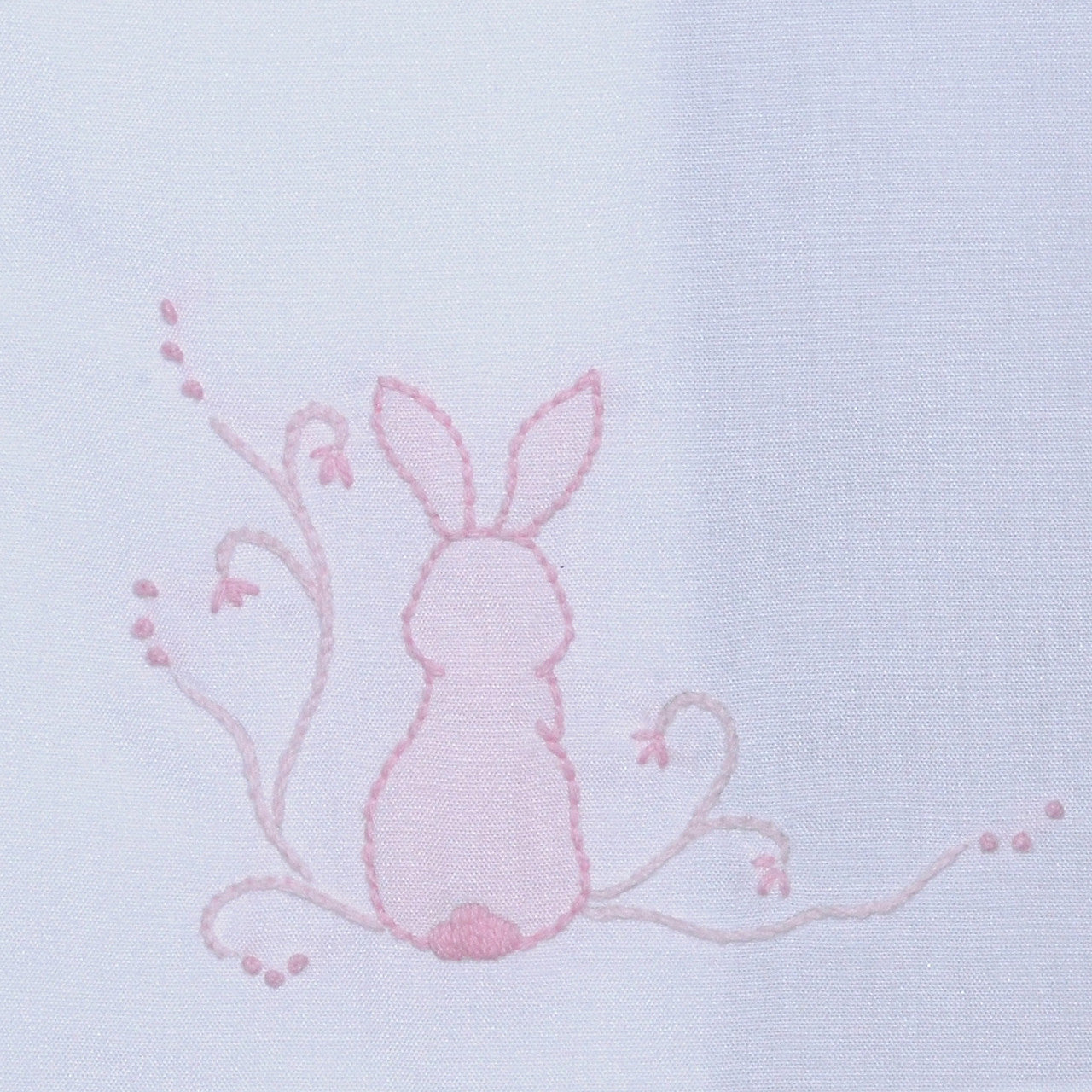 White Riley Girl Diaper Set- Bunny