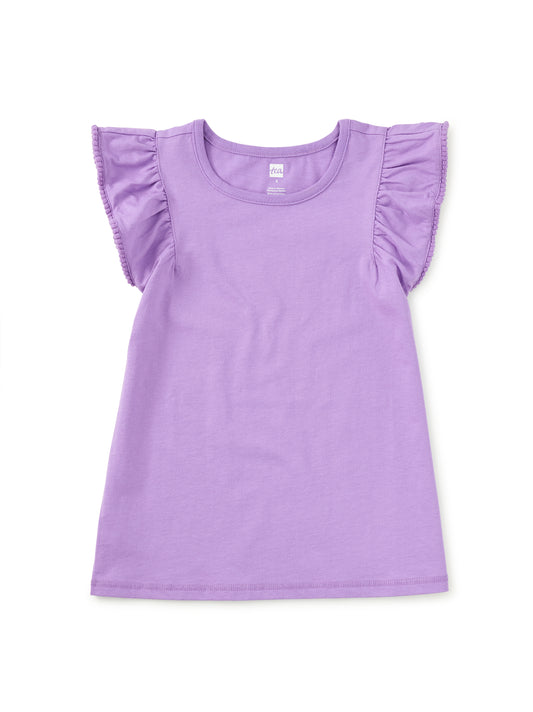 Pom-Pom Flutter Top- Paisley Purple