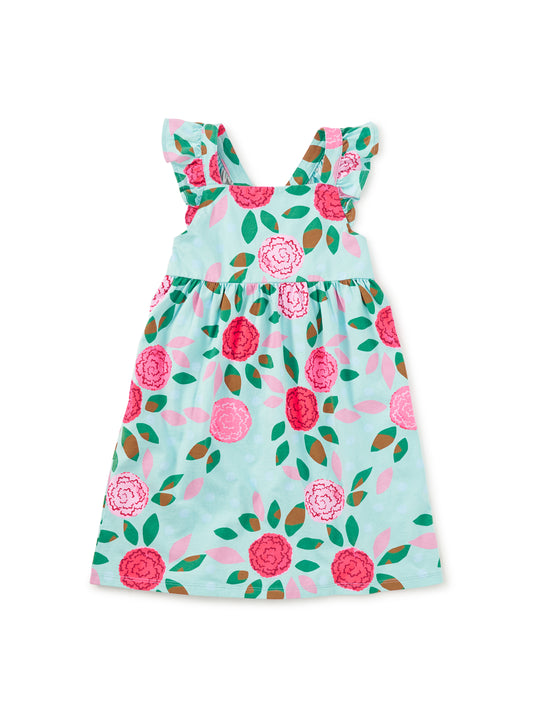 Ruffle Strap Dress- Spinning Carnations