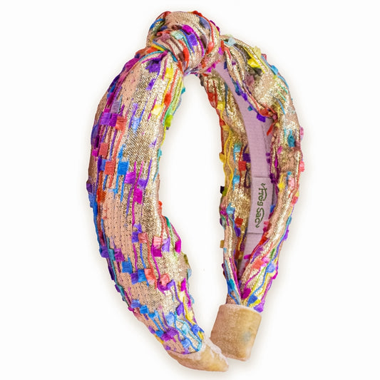 Knot Headband - Confetti Gold