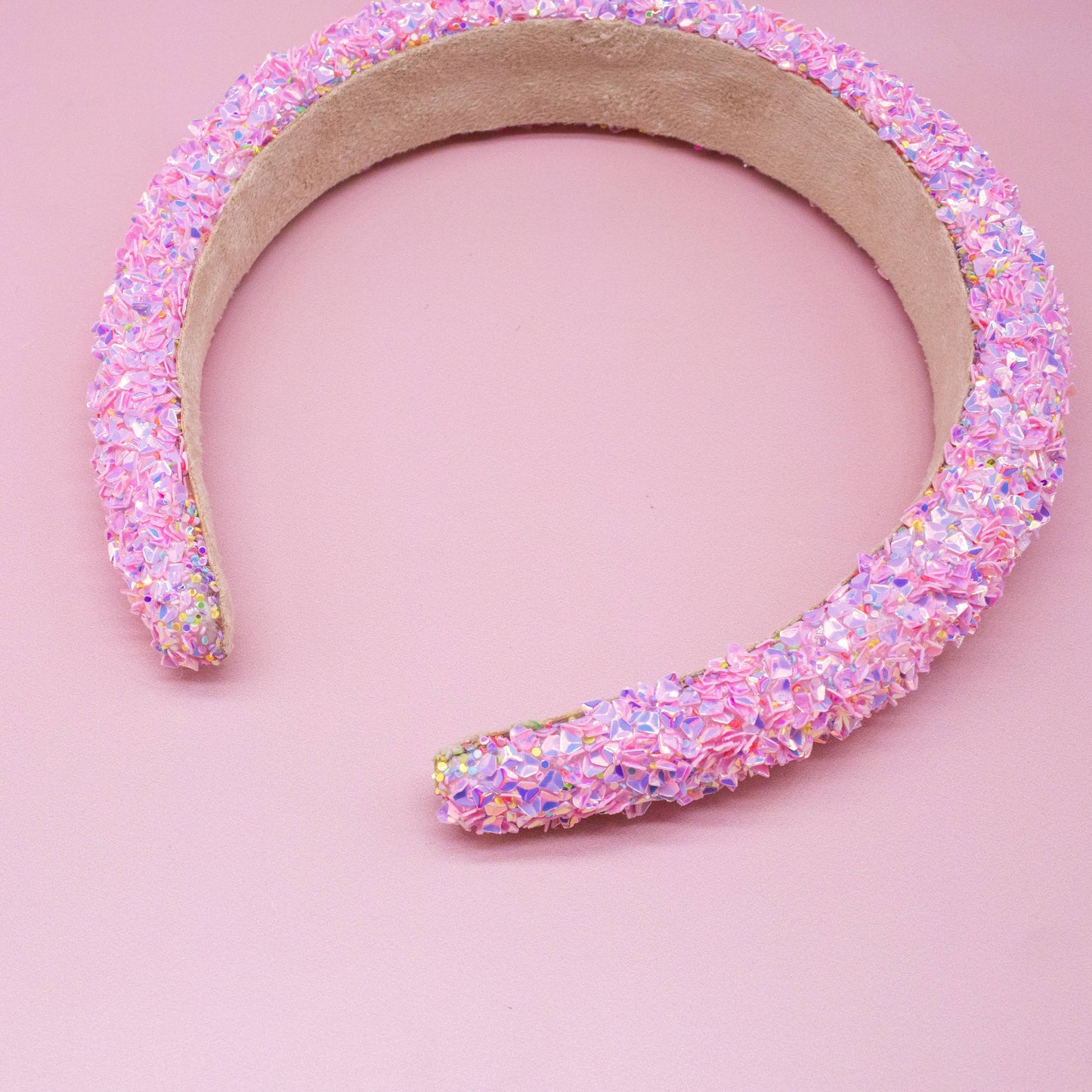 Kids Padded Headband - Chunky Sequin Hair Band: Multi-Colored