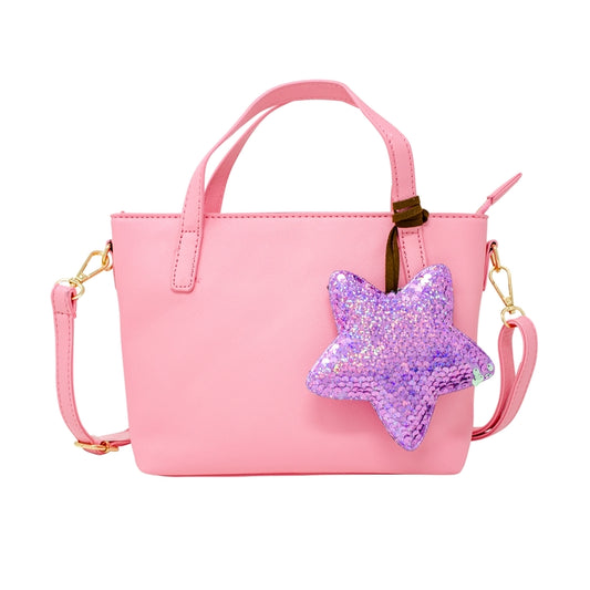 Leather Tote Bag - Pink