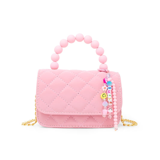 Pearl Handle Message Charm Handbag For Kids