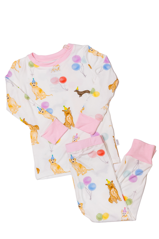 Dog Party 2pc Pajama - Pink