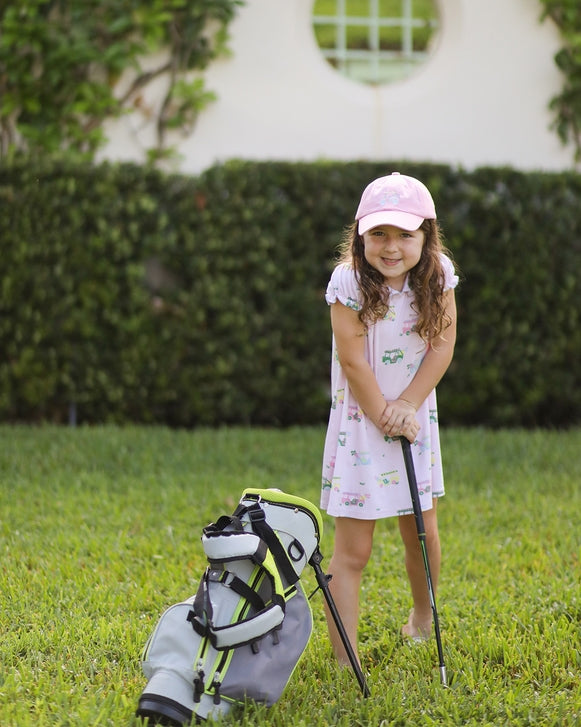 Rainbow Golf Cart Bow Baseball Hat (Youth)