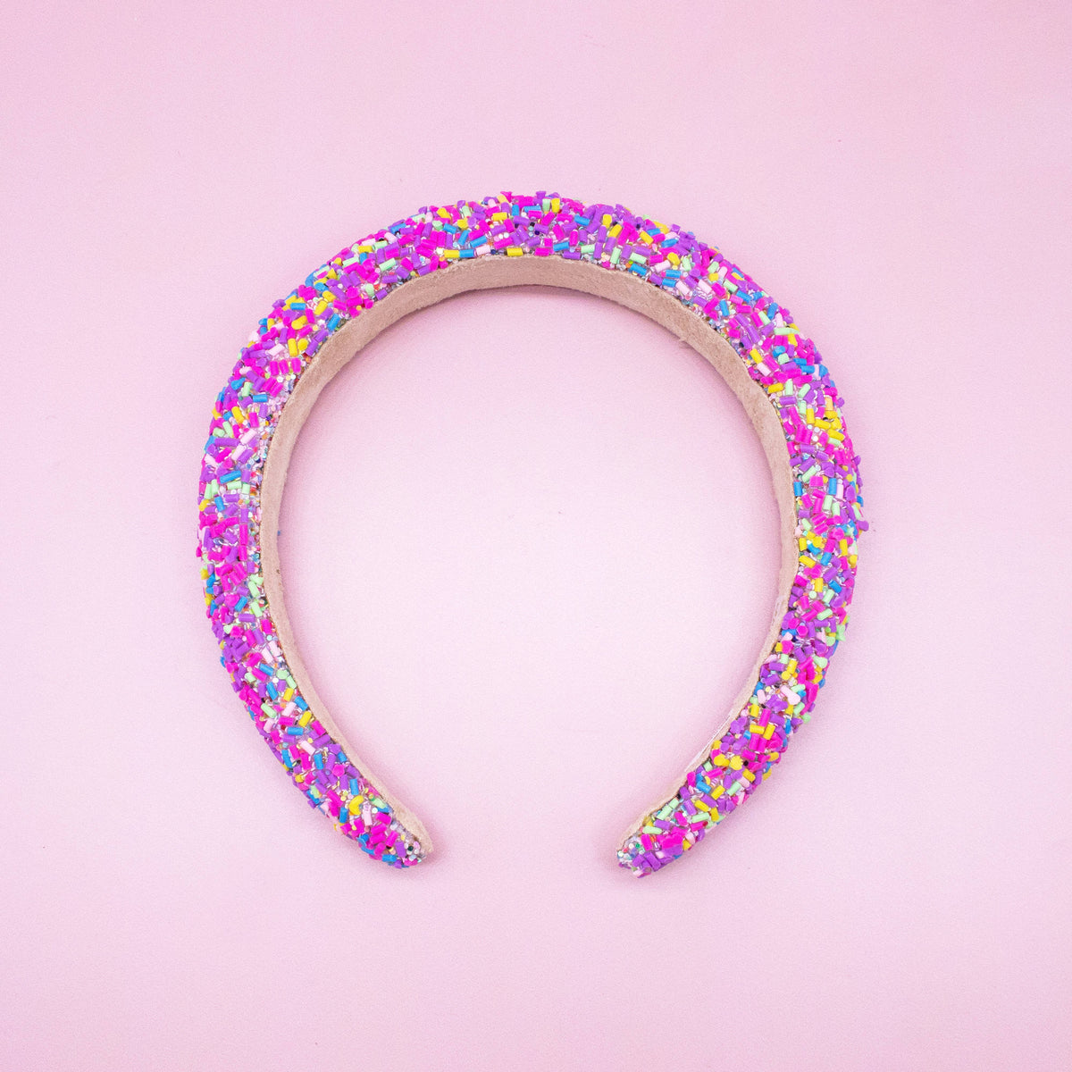 Padded Sprinkles Headband - Confetti Hair Band: Light Blue