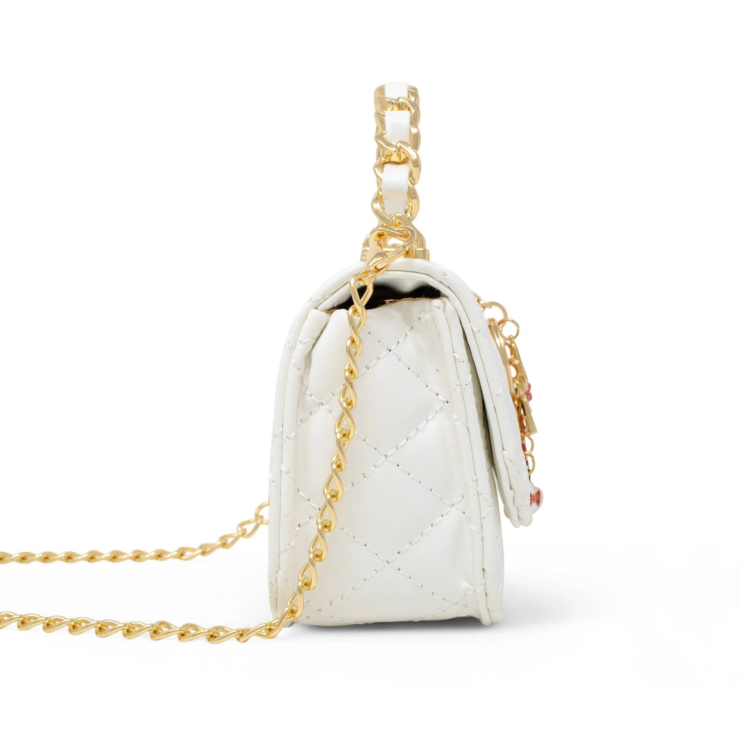 Girl's Classic Link Chain Top Handle Handbag: Gold