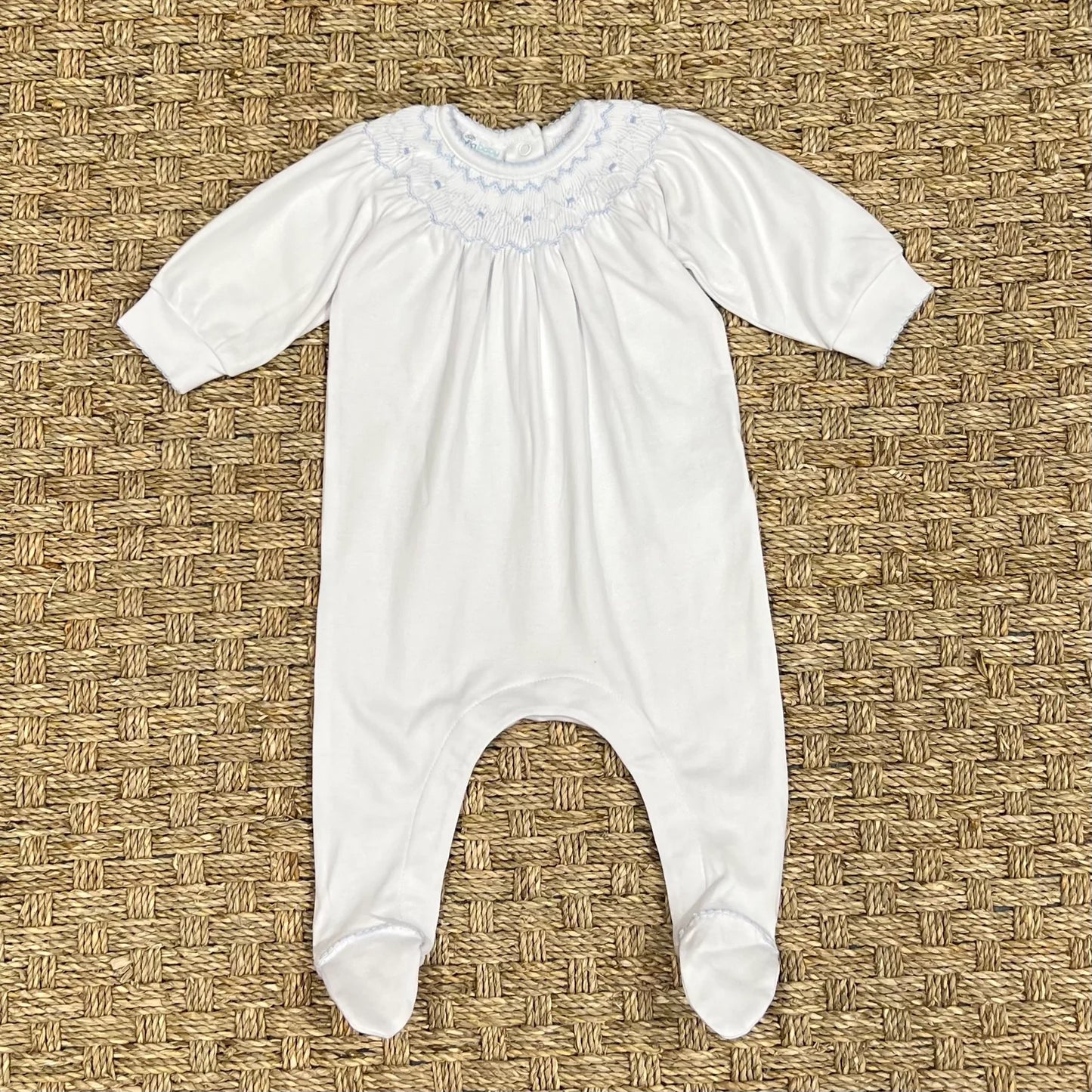 Lizzie and Landon Smocked Collared Footie