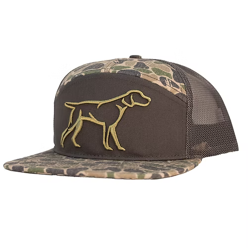 Youth Backwoods Camo 7 Panel Grey Hat