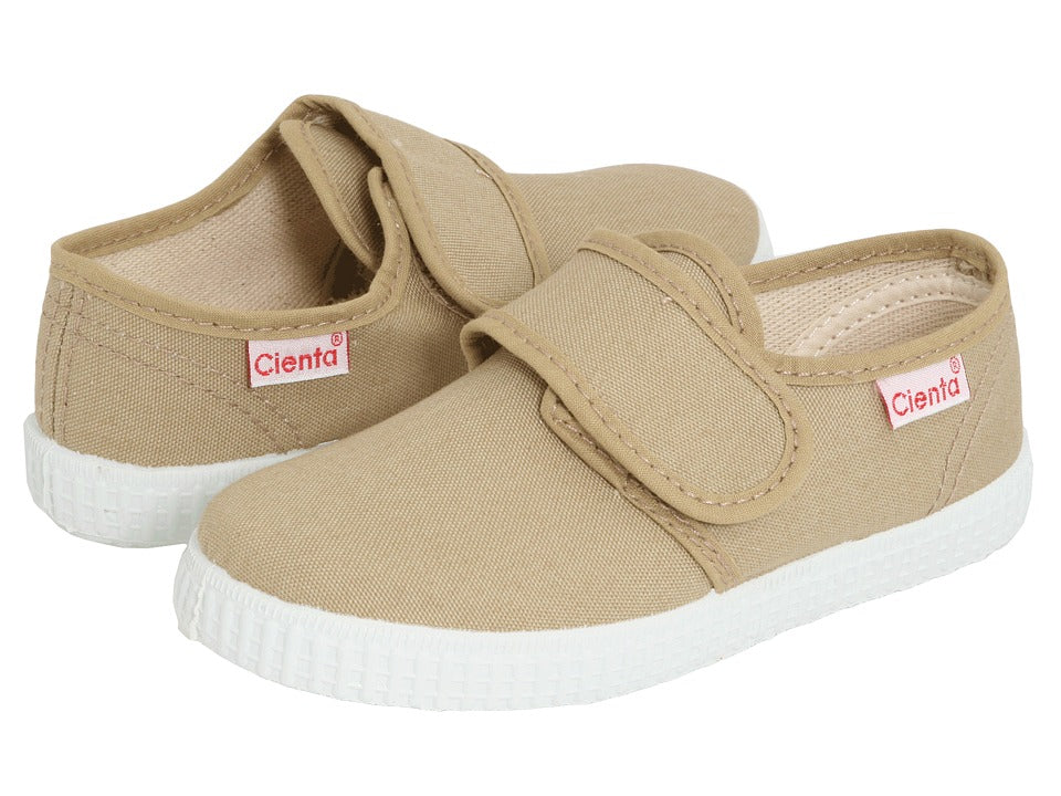 Khaki Velcro Slip on Shoe