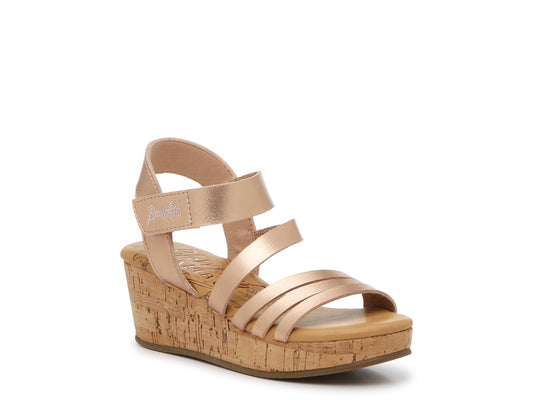 Leddy-K Rose Gold Wedge Sandal