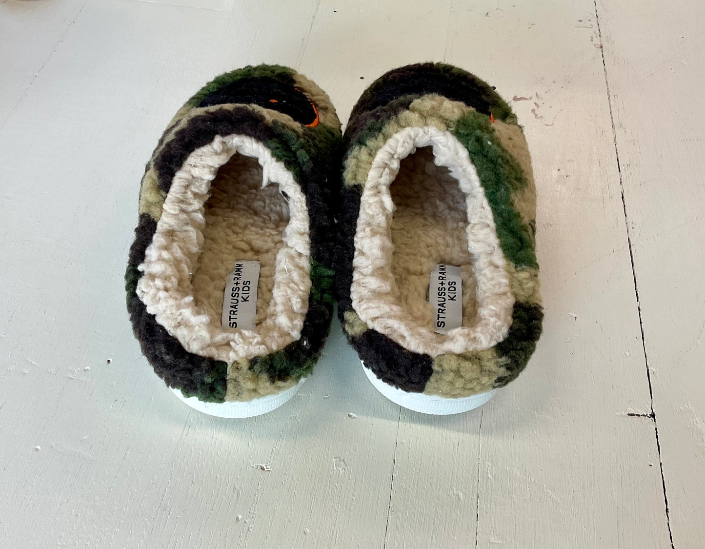 Little Cozi-B Slipper - Green Camo Smiley