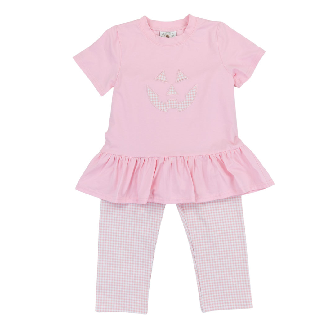 Jack O Lantern Pink Girls Legging Set