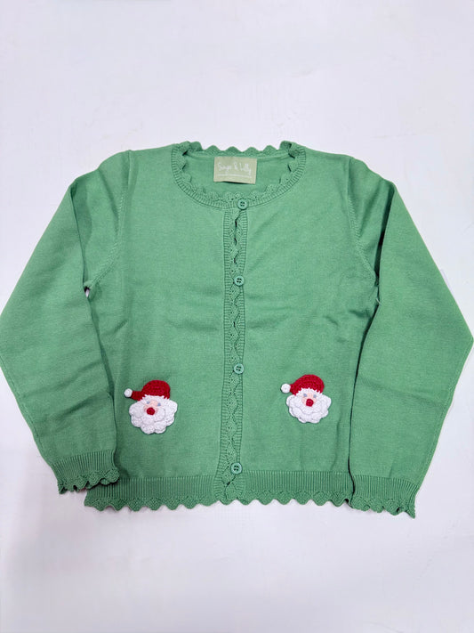 Crochet Santa Girls Cardigan