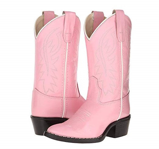Youth Pink Cowgirl Boot - Round Toe