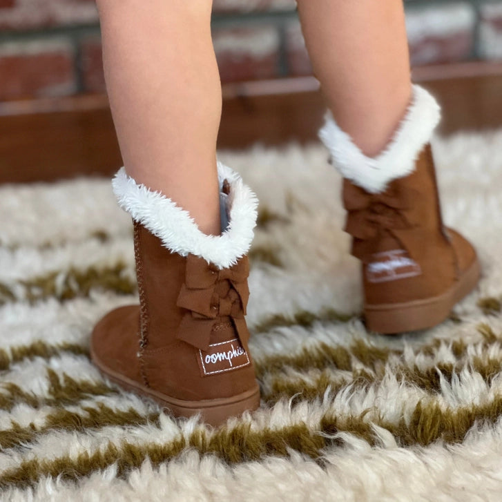 Daniela Girls Zip-Up Boot - Chestnut